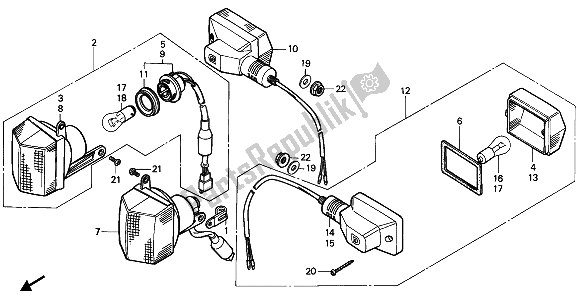 Todas las partes para Guiño de Honda CBR 600F 1990