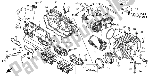 Todas as partes de Filtro De Ar do Honda CB 1300 SA 2009