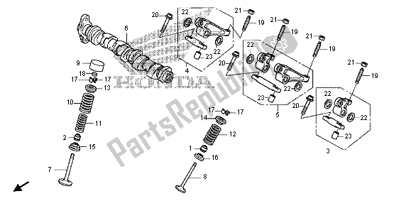 Todas las partes para árbol De Levas Y Válvula (trasera) de Honda VFR 1200X 2012