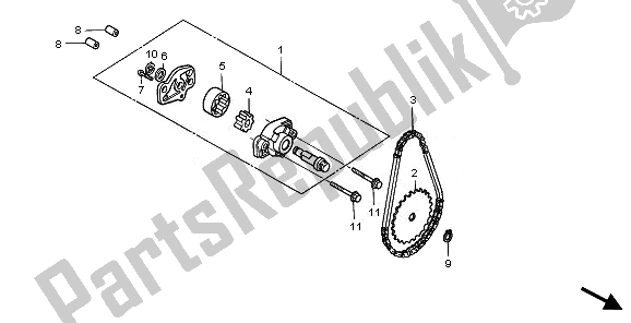 Todas las partes para Bomba De Aceite de Honda TRX 250 EX 2008