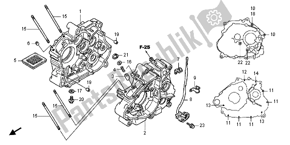 Alle onderdelen voor de Carter van de Honda CBR 125 RT 2012