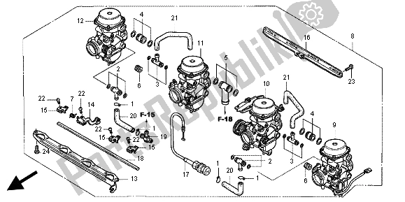 Todas las partes para Carburador (conjunto) de Honda CB 1300X4 1999