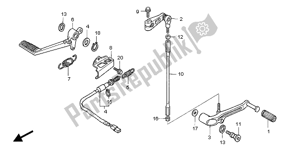 Todas las partes para Pedal de Honda CBR 1000 RR 2005