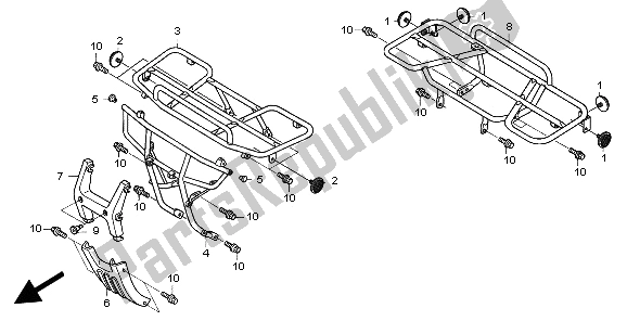 Tutte le parti per il Vettore del Honda TRX 350 FE Fourtrax 4X4 ES 2006