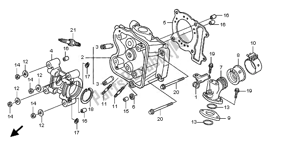 Todas las partes para Cabeza De Cilindro de Honda SH 150 2010