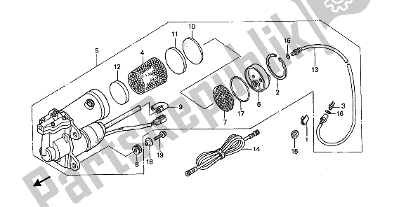 All parts for the Air Pump of the Honda GL 1500 SE 1992