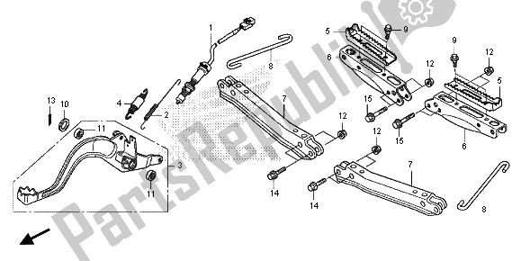 All parts for the Pedal & Step of the Honda TRX 420 FA Fourtrax Rancher AT 2013