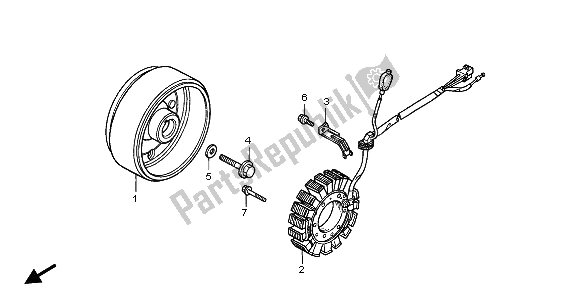 All parts for the Generator of the Honda FMX 650 2005