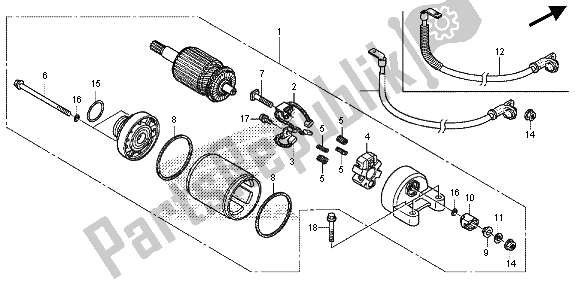 Alle onderdelen voor de Startmotor van de Honda VT 750C2S 2013
