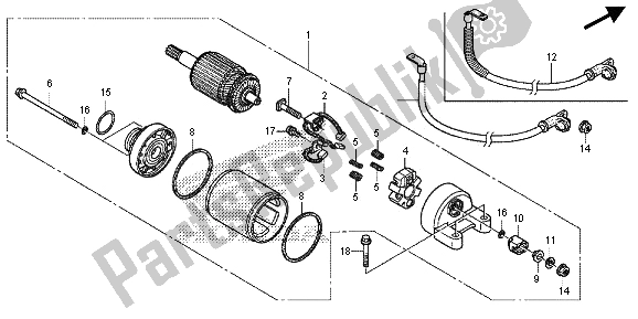 Tutte le parti per il Motorino Di Avviamento del Honda VT 750C2S 2013