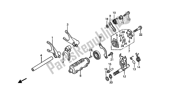 Todas las partes para Tambor De Cambio De Marchas de Honda ST 1100A 1992