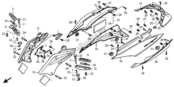 Tutte le parti per il Copertura Del Corpo del Honda FJS 600D 2011