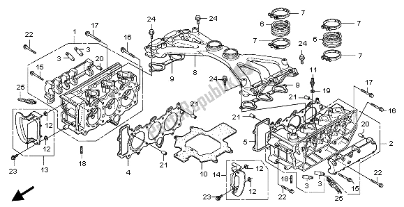 Alle onderdelen voor de Cilinderkop van de Honda GL 1800 2009