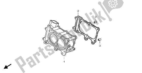 All parts for the Cylinder of the Honda FJS 600A 2006