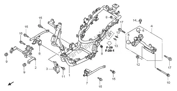 Tutte le parti per il Corpo Del Telaio del Honda PES 125R 2008