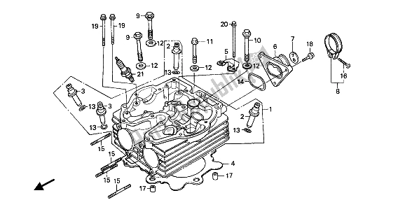 Wszystkie części do G? Owica Cylindra Honda XR 250R 1988