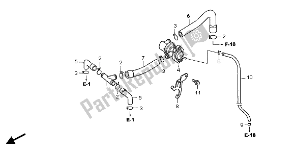 All parts for the Air Injection Valve of the Honda CBF 600N 2007