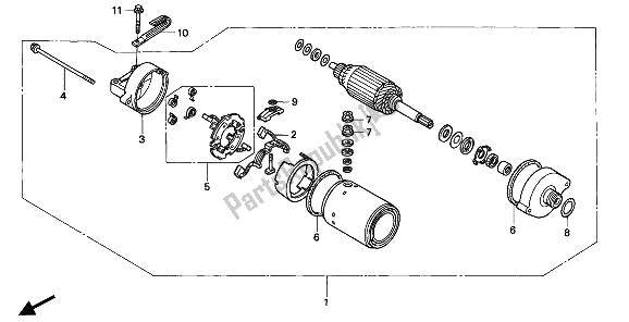 All parts for the Starting Motor of the Honda CBR 600F 1994