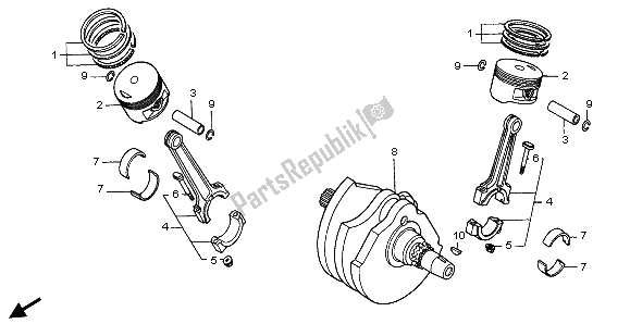 All parts for the Crankshaft & Piston of the Honda XRV 750 Africa Twin 1996