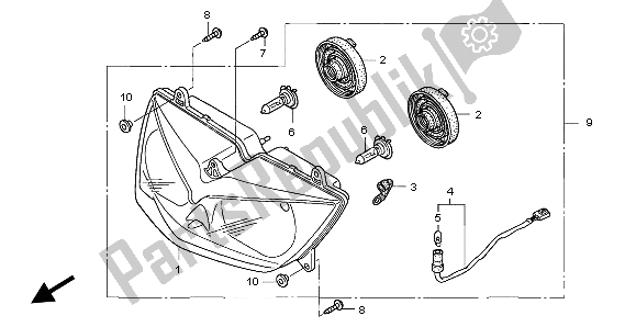 Todas las partes para Faro (eu) de Honda XL 1000 VA 2004