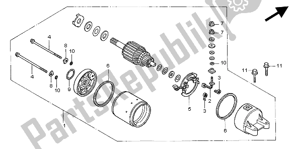 Todas las partes para Motor De Arranque de Honda CB 500S 1999