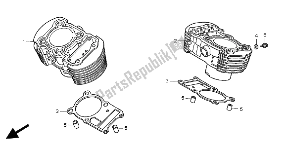 Todas las partes para Cilindro de Honda VT 750C2 1997