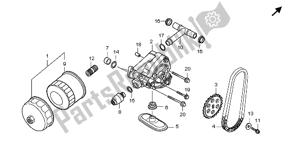 Tutte le parti per il Pompa Dell'olio del Honda VT 750 CA 2009