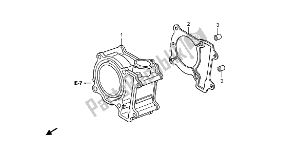 All parts for the Cylinder of the Honda PES 125 2013