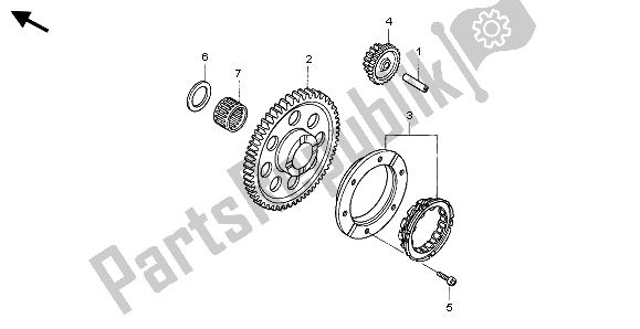 Todas las partes para Embrague De Arranque de Honda TRX 350 FE Fourtrax 4X4 ES 2004