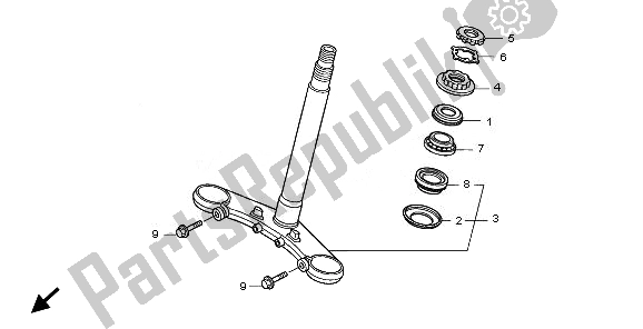 Tutte le parti per il Gambo Dello Sterzo del Honda NT 700V 2010