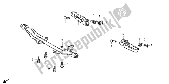 Tutte le parti per il Passo del Honda CRF 50F 2013