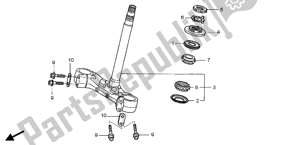 Todas las partes para Vástago De Dirección de Honda ST 1300 2006