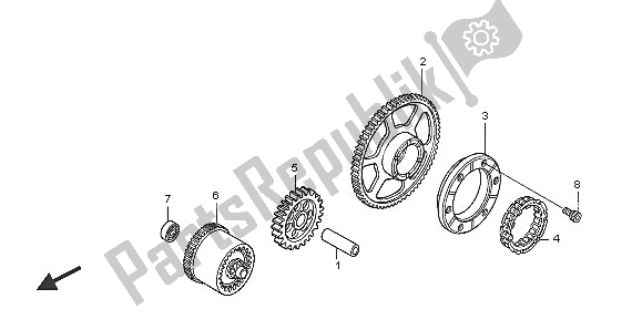 Todas las partes para Embrague De Arranque de Honda VTR 1000 SP 2005