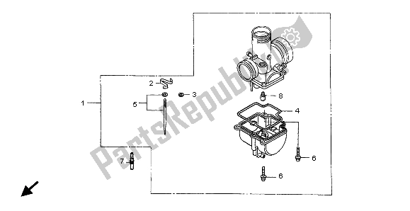 Tutte le parti per il Kit Parti Opzionali Carburatore del Honda CR 80R SW 1999