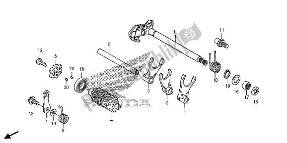 Tutte le parti per il Tamburo Del Cambio del Honda CRF 250L 2015