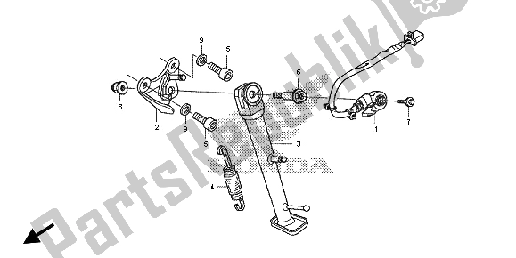 Toutes les pièces pour le Béquille Latérale du Honda CB 600 FA Hornet 2013