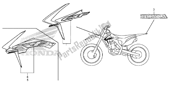 Tutte le parti per il Marchio del Honda CRF 250R 2015