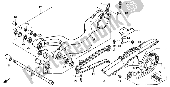 Tutte le parti per il Forcellone del Honda VFR 800A 2007