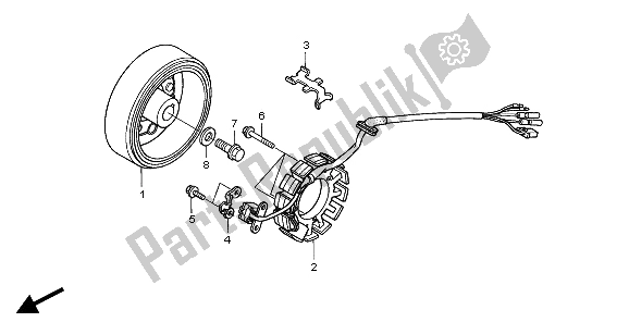 Todas las partes para Generador de Honda XR 650R 2001