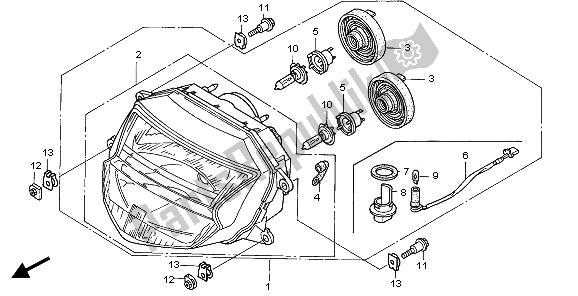 Todas las partes para Faro (reino Unido) de Honda CBR 1100 XX 2008