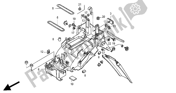 Tutte le parti per il Parafango Posteriore del Honda CBR 1100 XX 2000