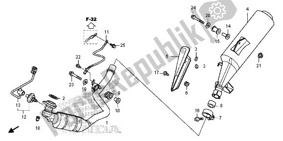 Tutte le parti per il Silenziatore Di Scarico del Honda NC 700 SA 2013