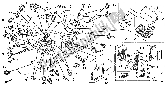 Alle onderdelen voor de Kabelboom van de Honda GL 1800 2007