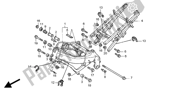 Wszystkie części do Korpus Ramy Honda CBR 600F 2000