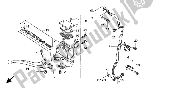 Todas las partes para Fr. Cilindro Maestro Del Freno de Honda SH 150 2010