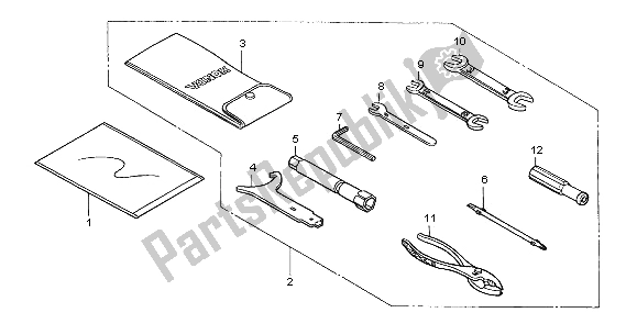 Tutte le parti per il Utensili del Honda GL 1500C 2001