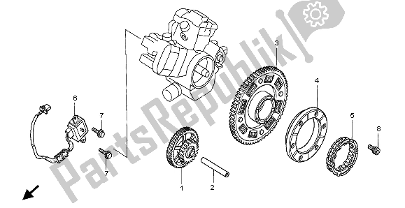 Todas as partes de Gerador De Pulso E Embreagem De Partida do Honda VTR 1000F 1998
