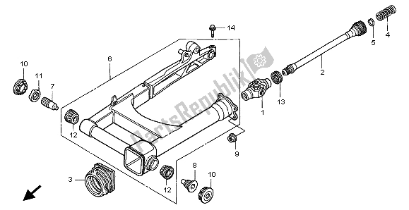 Todas las partes para Basculante de Honda VT 1100C3 1998