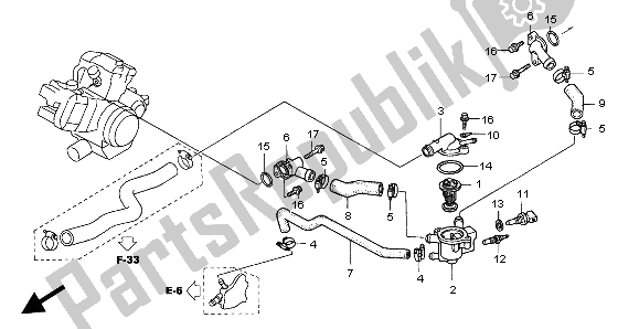 Todas las partes para Tubería De Agua de Honda XL 1000 VA 2004