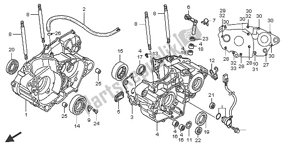 Todas las partes para Caja Del Cigüeñal de Honda CRF 450R 2005